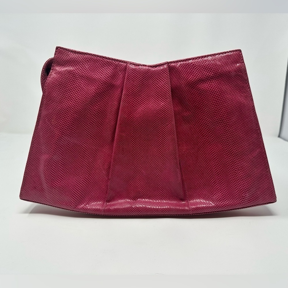 Authentic Vintage Susan Gail Pink Snake Skin Clutch